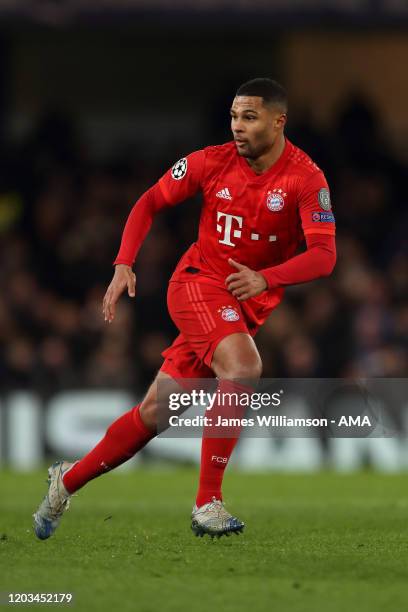 Serge Gnabry of Bayern Munich during the UEFA Champions League round of 16 first leg match between Chelsea FC and FC Bayern Muenchen at Stamford...