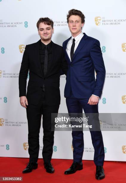 Dean-Charles Chapman and George MacKay attend the EE British Academy Film Awards 2020 Nominees' Party at Kensington Palace on February 01, 2020 in...