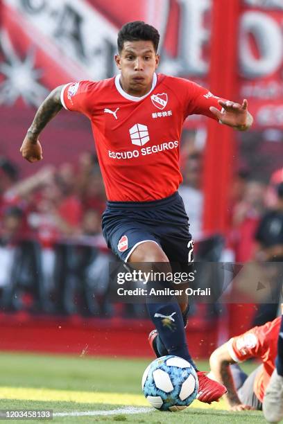 Lucas Romero of Independiente during a match between Independiente and Rosario Central as part of Superliga 2019/20 at Libertadores de America...
