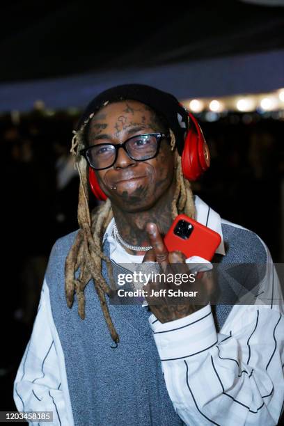 Lil Wayne attends Lil Wayne's "Funeral" album release party on February 01, 2020 in Miami, Florida.[