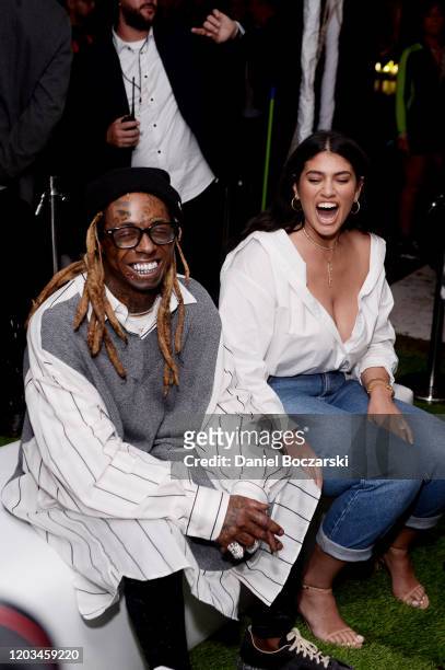 Lil Wayne and La'Tecia Thomas attend Lil Wayne's "Funeral" album release party on February 01, 2020 in Miami, Florida