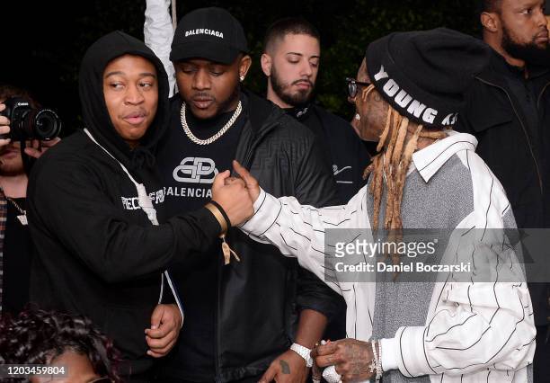 Shiggy attends Lil Wayne's "Funeral" album release party on February 01, 2020 in Miami, Florida.[