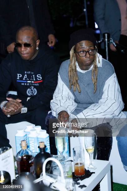 Mack Maine and Lil Wayne attends Lil Wayne's "Funeral" album release party on February 01, 2020 in Miami, Florida