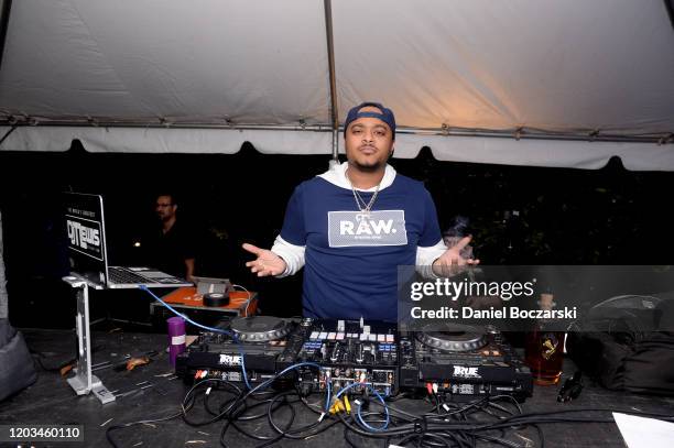 Lewis spins during Lil Wayne's "Funeral" album release party on February 01, 2020 in Miami, Florida.