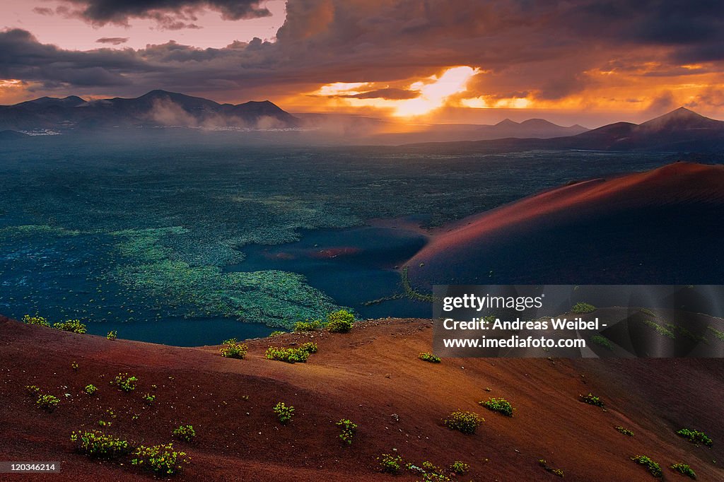 Sunset colors in Lanzarote