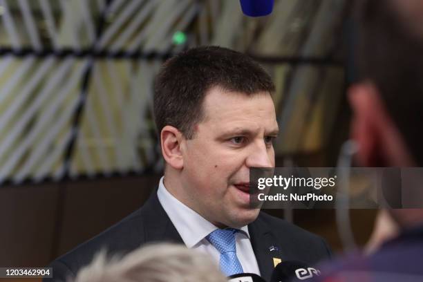 Jüri Ratas The Prime Minister of Estonia as seen arriving at the European Council . Juri Ratas, the Estonian PM leader of the Estonian Center Party ,...