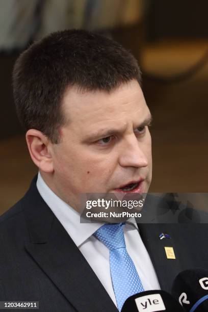 Jüri Ratas The Prime Minister of Estonia as seen arriving at the European Council . Juri Ratas, the Estonian PM leader of the Estonian Center Party ,...