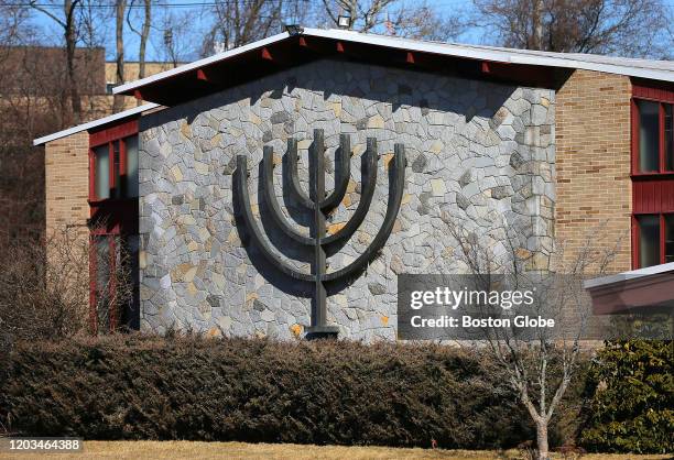 Temple Shalom-Medford in Medford, MA is pictured on Feb. 21, 2020. Presidential candidate Michael Bloomberg donated $1.5 million to Temple Shalom in...