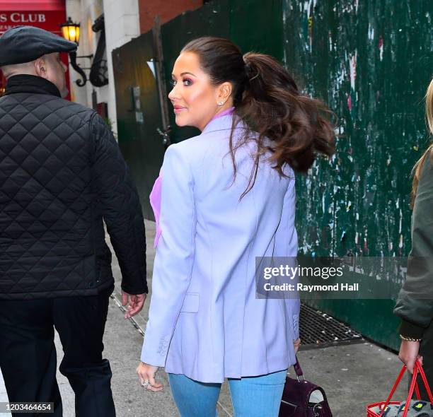 Fashion Stylist Jessica Mulroney is seen outside good morning america on February 26, 2020 in New York City.