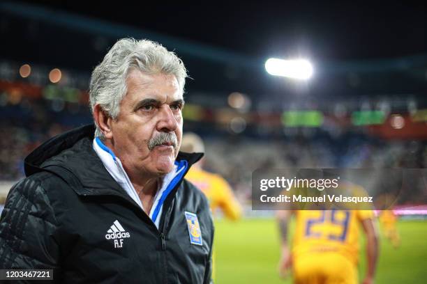 Ricardo Ferretti, coach of Tigres gestures prior the 4th round match between Pachuca and Tigres UANL as part of the Torneo Clausura 2020 Liga MX at...