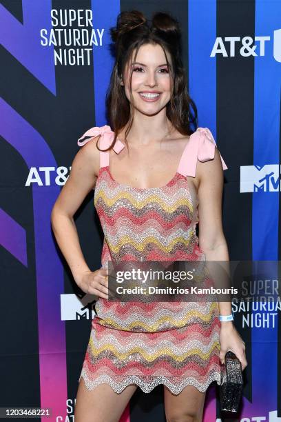 Amanda Cerny attends AT&T TV Super Saturday Night at Meridian at Island Gardens on February 01, 2020 in Miami, Florida.