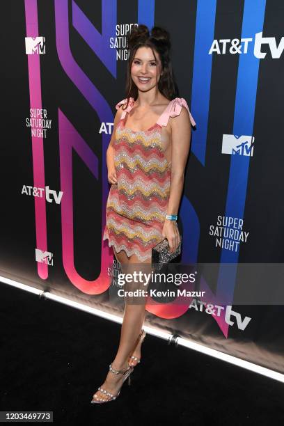 Amanda Cerny attends AT&T TV Super Saturday Night at Meridian at Island Gardens on February 01, 2020 in Miami, Florida.