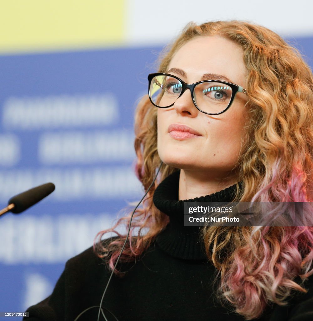 Actress Olga Shkabarnya attend the ''DAU. Natasha'' press conference