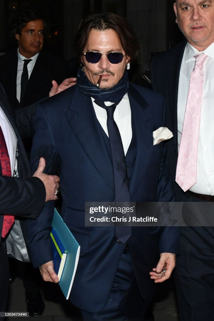 Johnny Depp Appears At The High Court In London