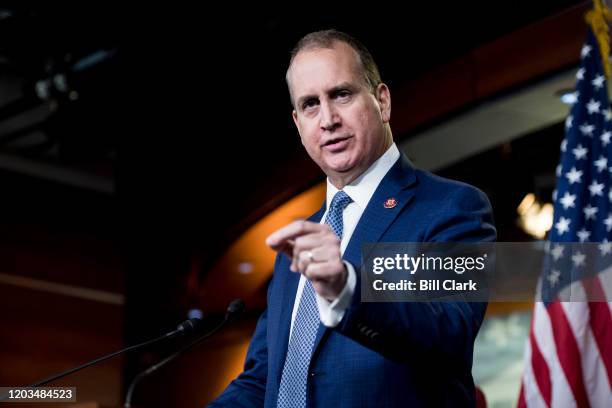 Rep. Mario Diaz-Balart, R-Fla., speaks about Cuba during the House Republicans weekly news conference on Wednesday, Feb. 26 in reaction to Bernie...