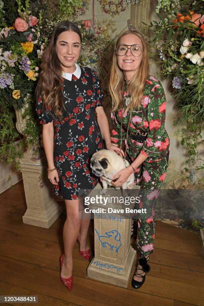 Amber Le Bon and Yasmin Le Bon attend the launch of the George Charitable Dogs Committee at George Club on February 26, 2020 in London, England.