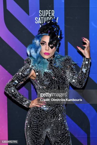 Lady Gaga attends AT&T TV Super Saturday Night at Meridian at Island Gardens on February 01, 2020 in Miami, Florida.