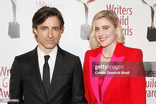 Noah Baumbach and Greta Gerwig attend the 72nd Writers Guild Awards at Edison Ballroom on February 01, 2020 in New York City.