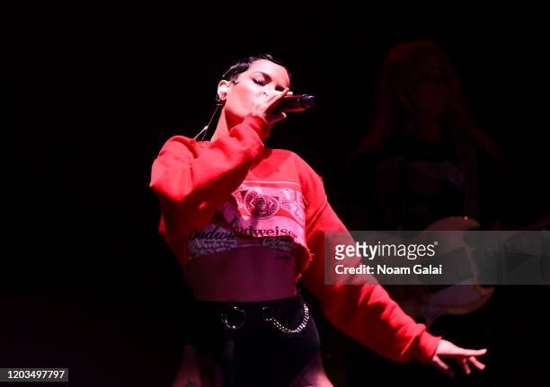 Halsey performs at Night Two of BUDX Miami by Budweiser on February 02, 2020 in Miami Beach, Florida.