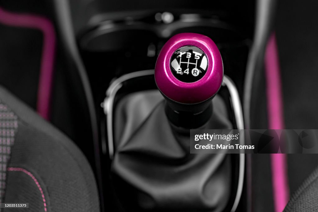 Modern car gearbox lever