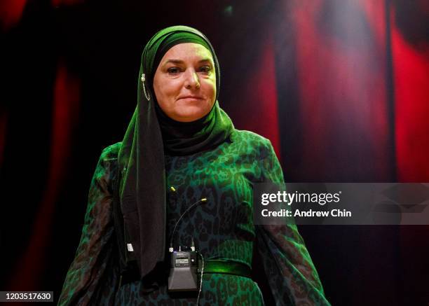 Singer-songwriter Sinead O'Connor performs on stage at Vogue Theatre on February 01, 2020 in Vancouver, Canada.