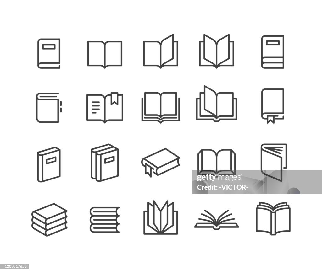 Book Icons - Classic Line Series