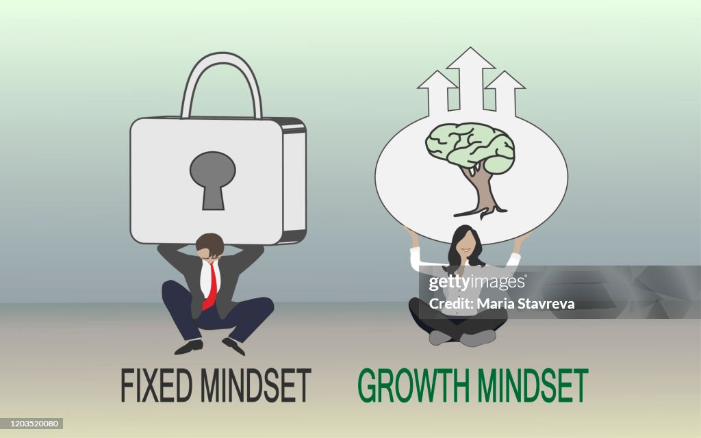 Using Mindsets Growth Mindset And Fixed Mindset High-Res Vector Graphic - Getty Images