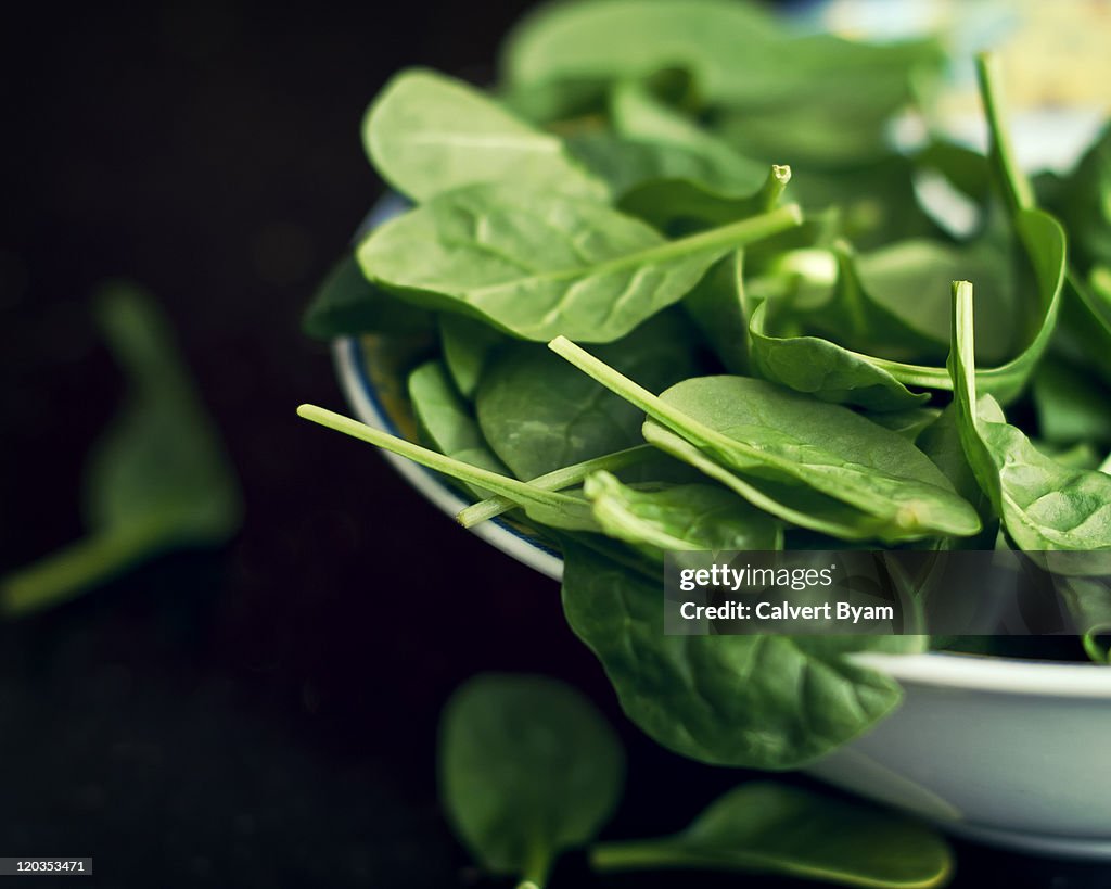 Spinach salad in bowl