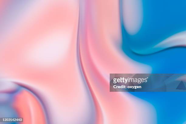 abstract blue pink wave flowing dynamic background - flüssig stock-fotos und bilder