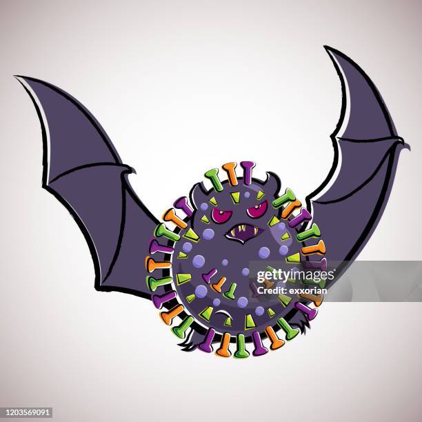 fledermaus-coronavirus - genetic variant stock-grafiken, -clipart, -cartoons und -symbole