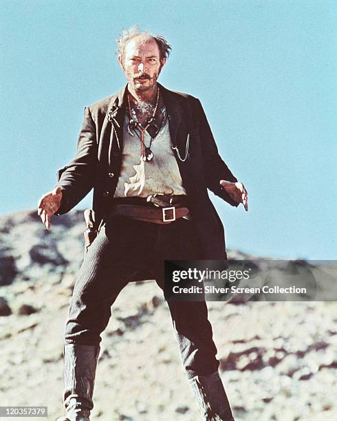 Lee Van Cleef , US actor, holding a 'draw' pose in a publicity portrait issued for the film, 'El Condor', 1970. The action adventure film, directed...