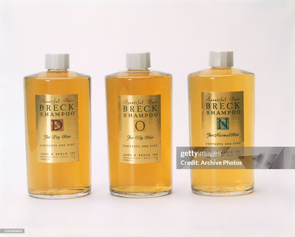 Different types of shampoo bottles