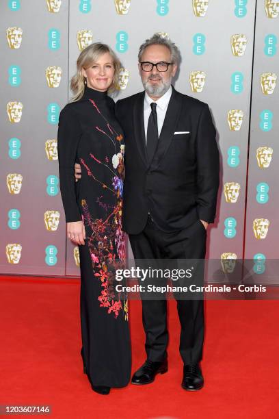 Alison Balsom and Sam Mendes attend the EE British Academy Film Awards 2020 at Royal Albert Hall on February 02, 2020 in London, England.