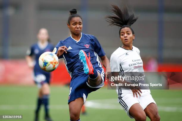 Daiane Santos of CD Tacon and Geyse Ferreira of Madrid CFF in action during the Spanish League, Primera Iberdrola, women football match played...