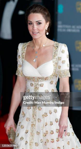 Catherine, Duchess of Cambridge attends the EE British Academy Film Awards 2020 at the Royal Albert Hall on February 2, 2020 in London, England.