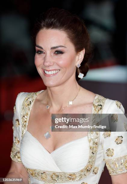 Catherine, Duchess of Cambridge attends the EE British Academy Film Awards 2020 at the Royal Albert Hall on February 2, 2020 in London, England.