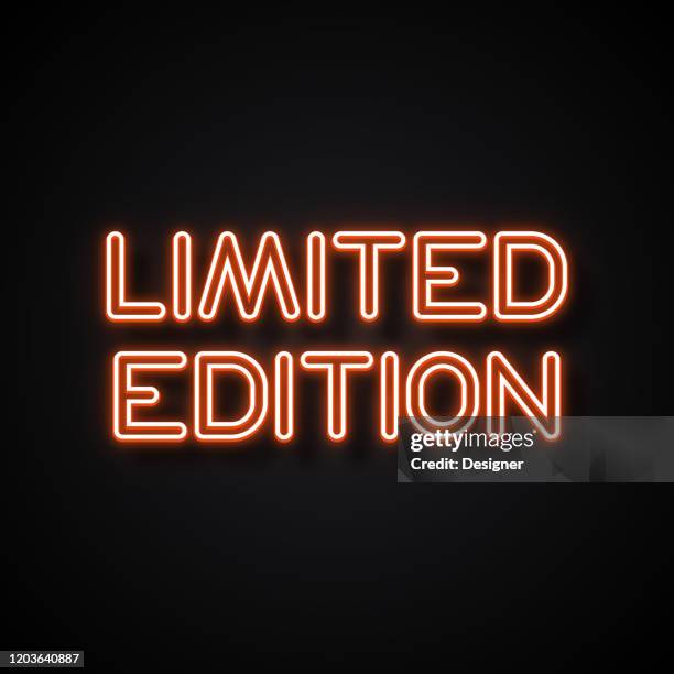 limited edition badge neon style, design elements - special edition stock illustrations