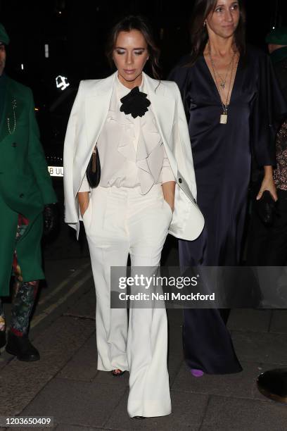 Victoria Beckham attends the Vogue x Tiffany Fashion & Film after party for the EE British Academy Film Awards 2020 at Annabel's on February 02, 2020...