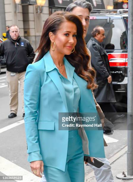 Fashion Stylist Jessica Mulroney is seen outside Good Morning America on February 27, 2020 in New York City.