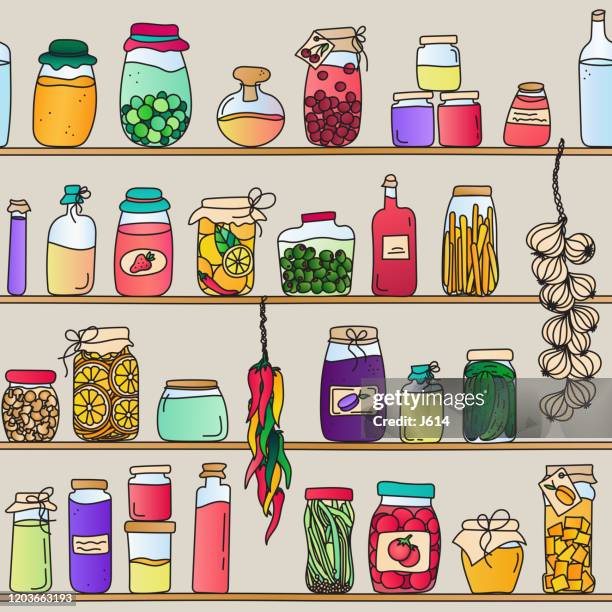 stockillustraties, clipart, cartoons en iconen met behoudt naadloos patroon - augurk