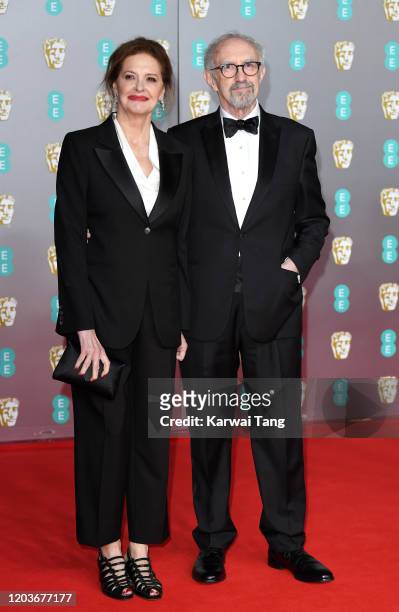 Kate Fahy and Jonathan Pryce attend the EE British Academy Film Awards 2020 at Royal Albert Hall on February 02, 2020 in London, England.