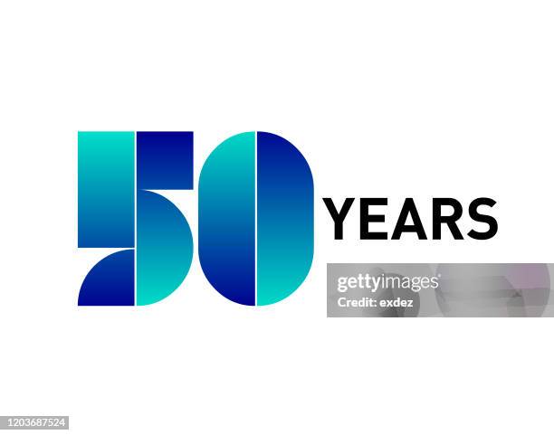 ilustrações de stock, clip art, desenhos animados e ícones de 50 years anniversary - número 50