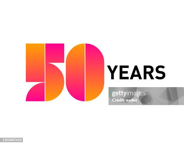 50 years anniversary - 50th anniversary stock illustrations