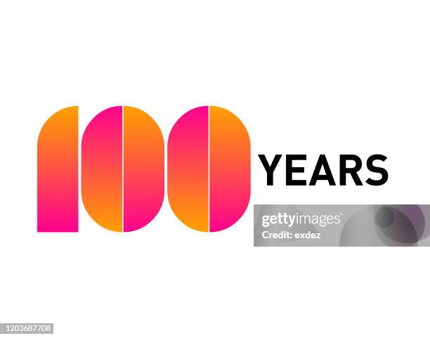 100 years anniversary - 100 stock illustrations