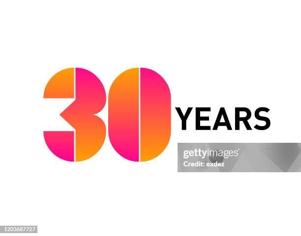 30 years anniversary - 30th anniversary stock illustrations