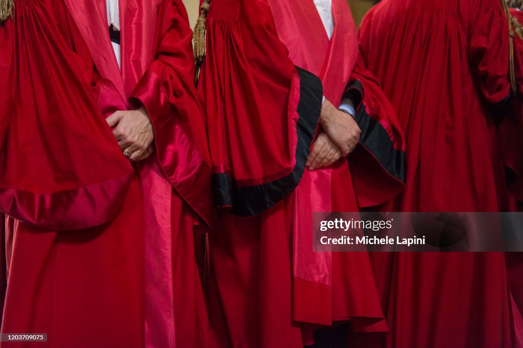 The red togas of the magistrates