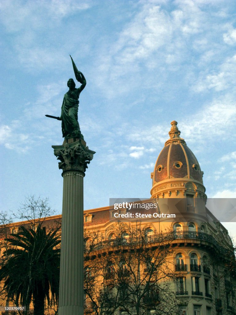 Column of Peace Sculpture and Baroque Buildings,