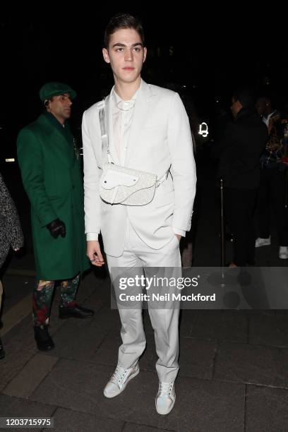 Hero Fiennes Tiffin attends the Vogue x Tiffany Fashion & Film after party for the EE British Academy Film Awards 2020 at Annabel's on February 02,...