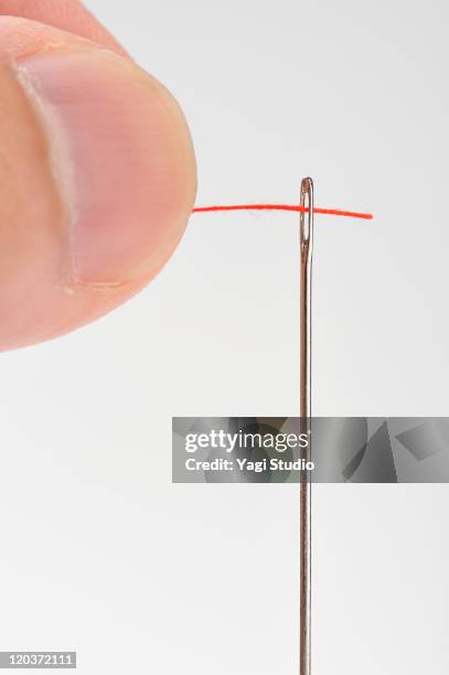Threading Up Threading A Needle Closeup Photos and Premium High Res Pictures - Getty ...