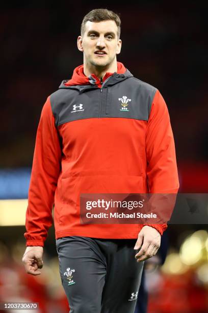 Sam Warburton, Technical Advisor-Defence and Breakdown of Wales during warm up ahead of the 2020 Guinness Six Nations match between Wales and Italy...